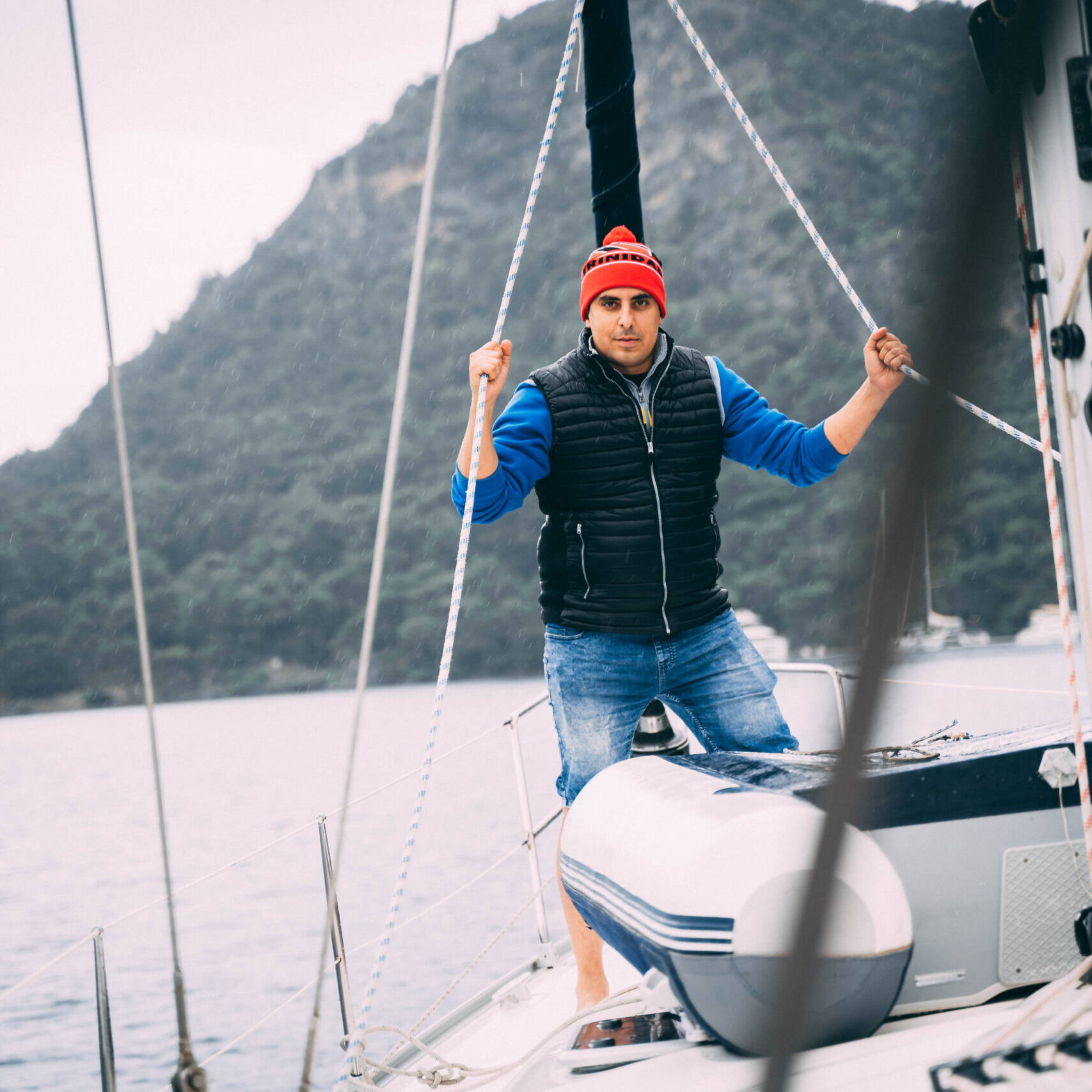 yacht ocean man
