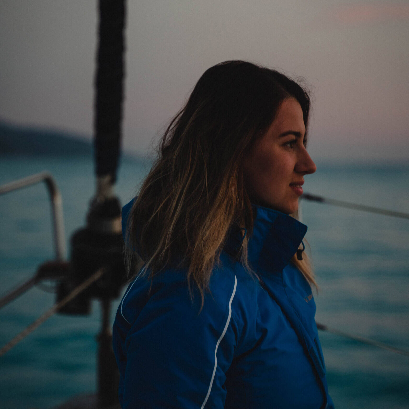 yacht ocean woman
